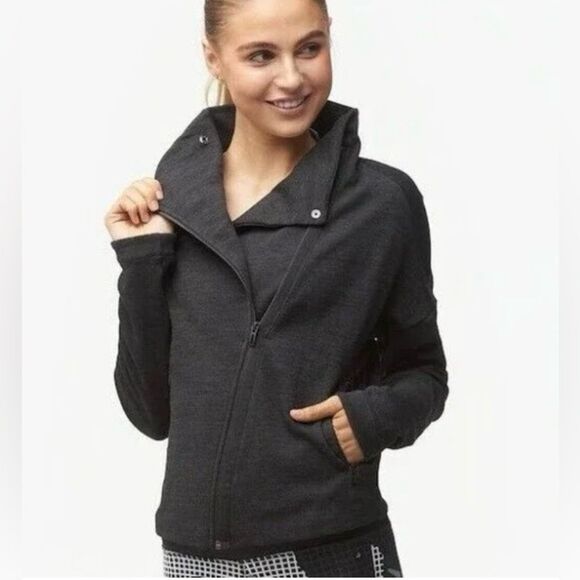 NWT Adidas Athletic Heart Racer Track Top Jacket Charcoal Gray | Size L - Picture 5 of 11